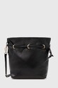 Answear Lab poseta de piele uni negru 243805.HWK