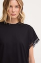 Answear Lab tricou din bumbac negru sng7.TWK