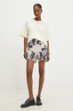 Answear Lab tricou din bumbac mal1.TMS bej WZ24