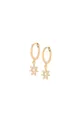 χρυσαφί Ασημένια επιχρυσωμένα σκουλαρίκια ANIA KRUK Sky Γυναικεία