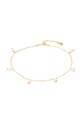 Náramok na nohu ANIA KRUK Ariel prírodný kameň zlatá SAKAP0300Z
