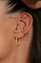 Uhan za zgornji del ušesa iz srebra prevlečenega z zlatom ANIA KRUK Rock It zlata