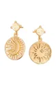 χρυσαφί Ασημένια επιχρυσωμένα σκουλαρίκια ANIA KRUK Sky Γυναικεία