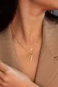 Strieborný pozlátený náhrdelník ANIA KRUK Azymut zlatá