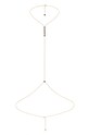 Позлатена верижка за тяло с оникс ANIA KRUK Summer Body Chain злато MTNBN0761Z