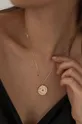 Strieborný pozlátený náhrdelník ANIA KRUK zlatá