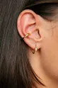 Uhan za zgornji del ušesa iz srebra prevlečenega z zlatom ANIA KRUK Rock It zlata