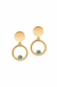 χρυσαφί Ασημένια επιχρυσωμένα σκουλαρίκια ANIA KRUK SUGAR Γυναικεία