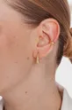 zlata Uhan za zgornji del ušesa iz srebra prevlečenega z zlatom ANIA KRUK HIPPIE
