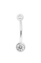 Srebrni piercing za pupak ANIA KRUK ROCK IT srebro srebrna STNKC0922