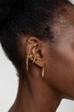 Dodatki Uhan za zgornji del ušesa iz srebra prevlečenega z zlatom ANIA KRUK ROCK IT SRUKS1490Z zlata