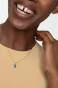 Ogrlica iz srebra prevlečenega z zlatom ANIA KRUK DUO Srebra pozlačeno s 24k zlatom, Opal