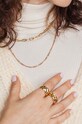 ANIA KRUK naszyjnik ze srebra pokrytego złotem VINTAGE SMVNS1280Z złoty ZA00