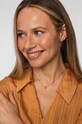 Срібні сережки з позолотою ANIA KRUK DUO золотий SMRKY1379Z