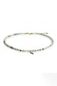 Strieborný pozlátený náhrdelník ANIA KRUK SUMMER striebro zelená SAKNN2634Z