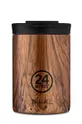 barna 24bottles - Termosz bögre Travel Tumbler Sequoia Wood 350ml Uniszex