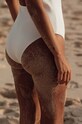 MUUV. costum de baie dintr-o bucată CLASSIC OPENBACK WAFFLE alb kostium.OPEN.WAF.coconu
