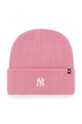 Čepice 47brand Mlb New York Yankees středně silná růžová B.BRNCK17ACE.RS