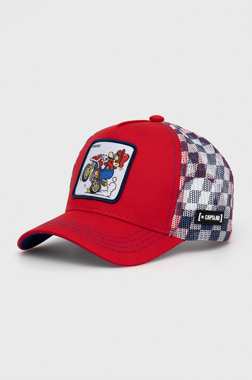 czerwony Capslab czapka Mario Kart Męski