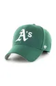 zelená Čiapka s prímesou vlny 47 brand MLB Oakland Athletics Pánsky