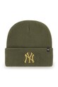 Шапка 47 brand Mlb New York Yankees аплікація коричневий B.HYMKM17ACE.SWA