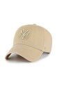 Bavlněná baseballová čepice 47brand Mlb New York Yankees bavlna béžová B.RGW17GWSNL.KHA