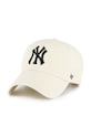 Bavlněná baseballová čepice 47brand Mlb New York Yankees bavlna béžová B.NLRGW17GWS.NTB