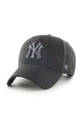 črna Bombažna bejzbolska kapa 47brand Mlb New York Yankees Unisex