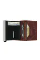 Secrid leather wallet  Material 1: Natural leather Material 2: Aluminum