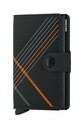 Secrid - Кожен портфейл гладка кожа черен MSt.Linea.Orange