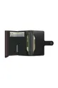 Secrid leather wallet Black & Brown Aluminum, Natural leather