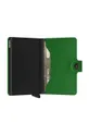 зелений Шкіряний гаманець Secrid Miniwallet Matte Bright Green