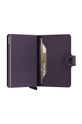 fioletowy Secrid portfel skórzany Miniwallet Matte Dark Purple