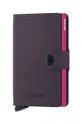 fialová Kožená peňaženka Secrid Miniwallet Matte Dark Purple-Fuchsia Unisex
