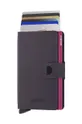 Usnjena denarnica Secrid Miniwallet Matte Dark Purple-Fuchsia vijolična