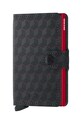 Кожен портфейл Secrid Optical Black-Red ситен черен MOp.Black.Red