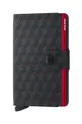 black Secrid leather wallet Optical Black-Red Unisex