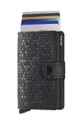 Secrid bőr pénztárca Miniwallet Hexagon Black fekete