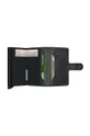 Usnjena denarnica Secrid Miniwallet Hexagon Black Aluminij, Naravno usnje
