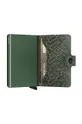 зелений Шкіряний гаманець Secrid Miniwallet Hexagon Green