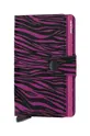 розовый Кожаный кошелек Secrid Miniwallet Zebra Fuchsia Unisex