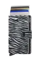 Usnjena denarnica Secrid Miniwallet Zebra Light Grey siva