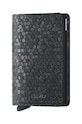 Кожаный кошелек Secrid Slimwallet Hexagon Black мелкий узор чёрный SHe.Black