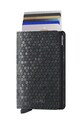 Кожаный кошелек Secrid Slimwallet Hexagon Black SHe.Black чёрный ZA00