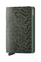 Usnjena denarnica Secrid Slimwallet Hexagon Green Zrnato usnje zelena SHe.Green