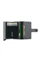 Secrid leather wallet Miniwallet Sparkle Silver Aluminum, Natural leather