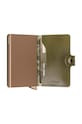 Кожаный кошелек Secrid зелёный MSt.Olive