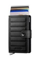 Secrid portafoglio in pelle Premium Twinwallet Emboss Lines TEI.BLACK nero ZA00