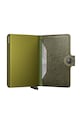 Кожаный кошелек Secrid зелёный MC.Kelp