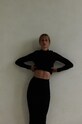 MUUV. Spódnica RIBBED HIGH WAIST z elastanem czarny spodnica.ribbed.high
